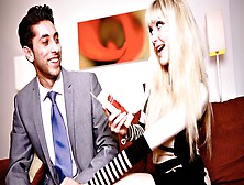 Gorgeous blonde with silicone tits Tamara Grace fucked in the missionary pose