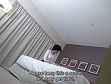 Japanese Hotel Massage Mature Masseuse Gives Handjob