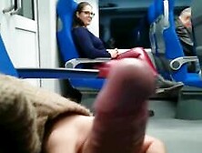 Public train blowjob by a kinky amateur milf