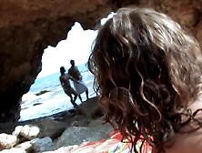 Wild three-some at the beach with Charlotte de Castille and Olga Cabaeva