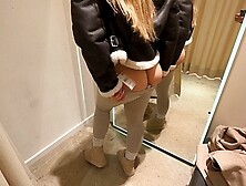 Shopping Day! German Chick Risky Fucking And Public Blowjob In Changing Room With Nike Socks