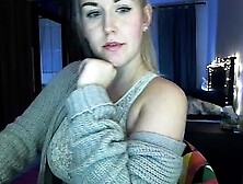 Beautiful Blond Milf On Webcam- Www.  Jizzcams. Org