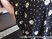 British housewife and mother shows her arsehole and massive natural breasts for money.