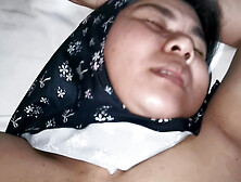 The step brother took his step sister to the room to her.