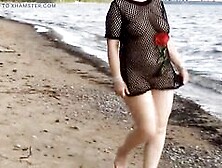 Rosa Walks And Changes Clothes On The Beach