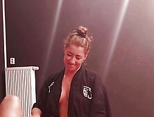 The beauty masseuse calls his small penis different names