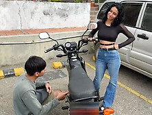 Cute Unknown Girl Asks Me for Help with Her Motorcycle and I Do Some Maintena...