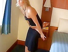 stunning blond in hotelroom, nice cumshot