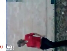 Drunk russian woman undresses exposed in public