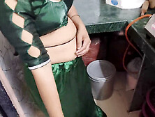 Hot Indian wife Sagita Sharm gets hardcore action in the kitchen for the first time with her husband