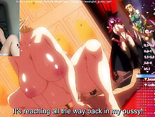 Sexy Cute Streamer Gamer Girl Plays Femdom Game Lost in Succubi and Masturbates