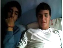 Two Guys Jerk Off On Cam