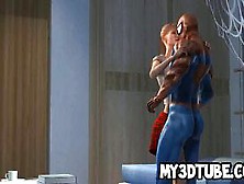 3D Mary Jane gets her pussy licked by Spiderman