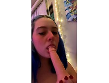 Egirl LOVES Blowing Penis So Much She Resorts To Sex Toys!