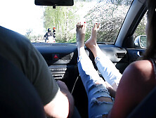 Amateur Beauty Strips Her Shoes And Unveils Her Sexy Feet In Front Of