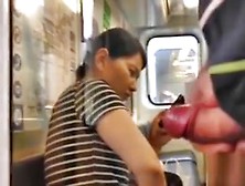 Flashing And Jerking Off On The Train