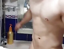 Hot Boy Having A Hot Shower