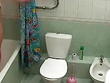 Chubby redhead amateur shower cam