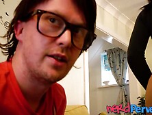 Busty hottie Liz Rainbow wears hot lingerie and cocksucks