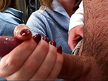 Fitting Room Enjoyment with open Curtain - Risky Public Oral