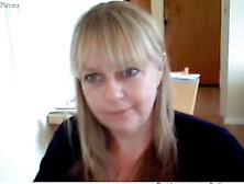 Blond cutie on webcam