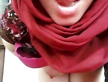 Turkish girl in hijab on webcam