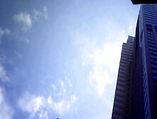 Upskirted A Hottie Right Up Her White Dress