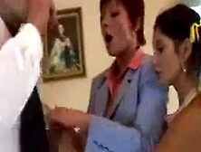 MILF and Teen fucked by Boss