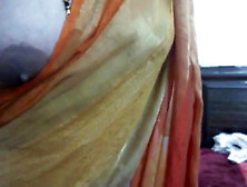 Desi Punjabi Bhabhi Stripping Her Saari With Wild Audio