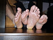 My Candid Feet Beneath The Table