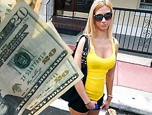 Cute Blondie Gets Tricked on the Bus