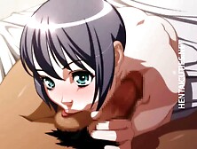 Big Titted 3D Anime Chick Gives Blowjob