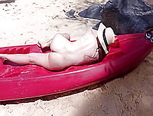 Creampie on the beach