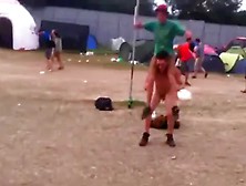 Naked guy at festival