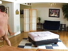 Busty Ebony Gonzo MILF pussydrilled by director on couch