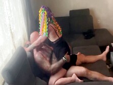 Horny dad takes a wild ride on his little pony and finishes inside!