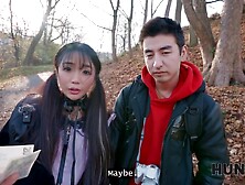 Buxom Japanese Fucked While Cuckold Watches - Pov