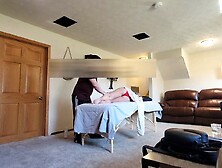 Pregnant ex-wife cucks hubby by setting up a web-cam and seduces her massage therapist who she gives a oral sex and mounts