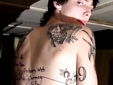 Hairy Straight Thug Jerks Off & Blasts Load of Sperm