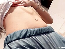 Cute amateur college cutie squirts and soaked her pants deliciously