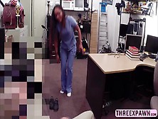 Extremely Desperate Nurse Fucked Hard In The Shop For Some Cash