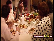 Vintage Couple Has A Very Nice Exciting Dinner Together