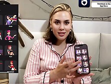 Sexy Student 18+ Plays The Role Of A Horny Maid Using A Dating App