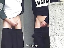 Japanese Twinks Outdoor Blowjob & Masturbate