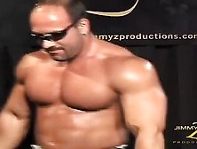 German Bodybuilder Hans Hoffman' Strip Tease Show