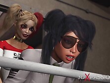 Rough Sex In Prison! Harley Quinn Fucks Hard A Female Prison Guard