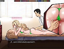 the masseur's hands got out of control and the modest chick came violently