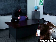 Brunette River Fox wont report what I did after puncturing her pussy with my erect ne
