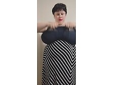Ftmgirl rips her bra,  plays with her huge tits