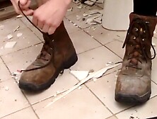 Beardie Thug Mickey Wates Solo Strokes & Shoots A Huge Load